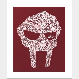 Doodle Doom White Posters and Art